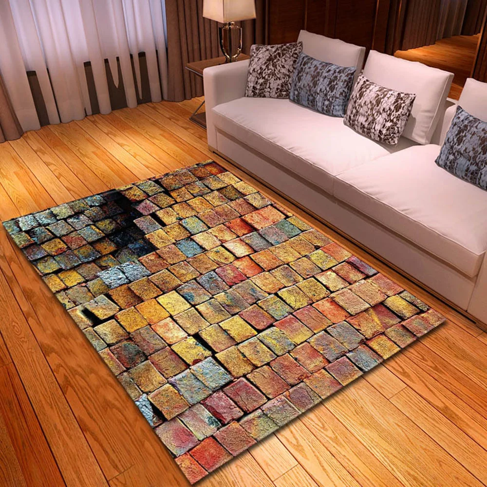 

Living Room Sofa Carpet Children's Bedroom Bedside Decorative Floor Mat Home 3D Pattern Hallway Tatami Kids Balcony Bathroom Rug