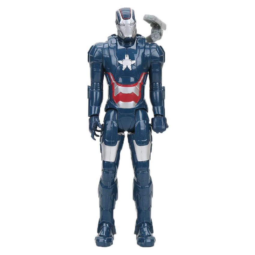 30 см игрушки Marvel Мстители 4 эндигра Человек-паук танос Халк ПВХ Фигурка Железный человек Капитан Америка Черная пантера фигурка-модель - Цвет: blue ironman opp