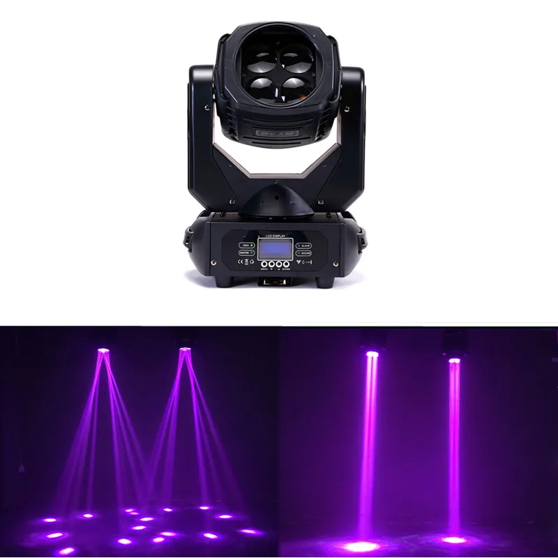 

Светодиодный перемещающаяся головка светильник 4X25W супер луч вращающийся сценический светильник par DJ диско ночного клуба Свадебный вечерние рождественское представление на сцене