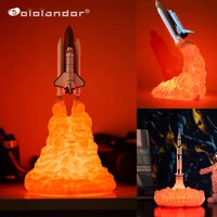 sololandor 2020 newest dropshipping space shuttle lamp and moon lamps in night light by 3d print for space lovers rocket lamp