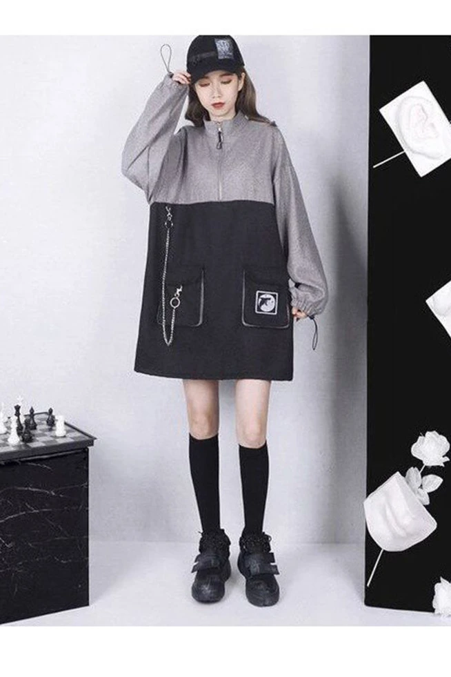 Женское платье в готическом стиле винтажное платье-мини панк с высокой талией