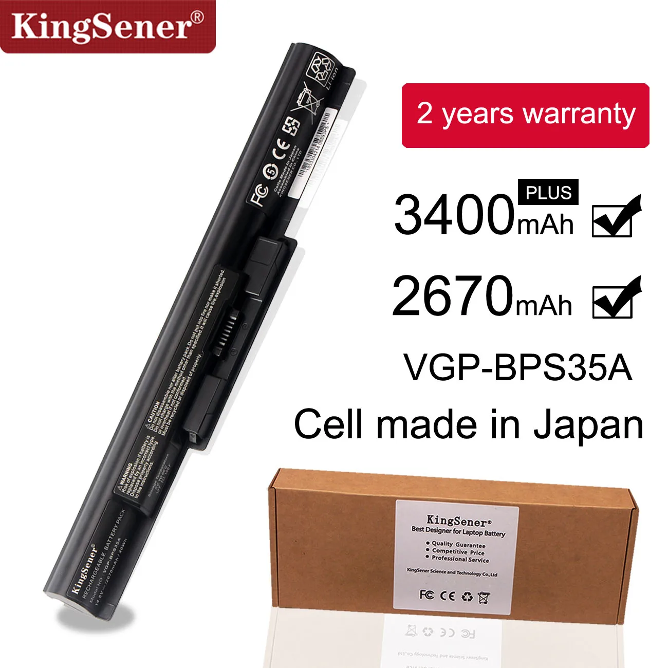 KingSener японская ячеечная VGP-BPS35A Батарея для SONY Vaio подходит 14E 15E SVF1521A2E SVF15217SC SVF14215SC SVF15218SC BPS35 BPS35A