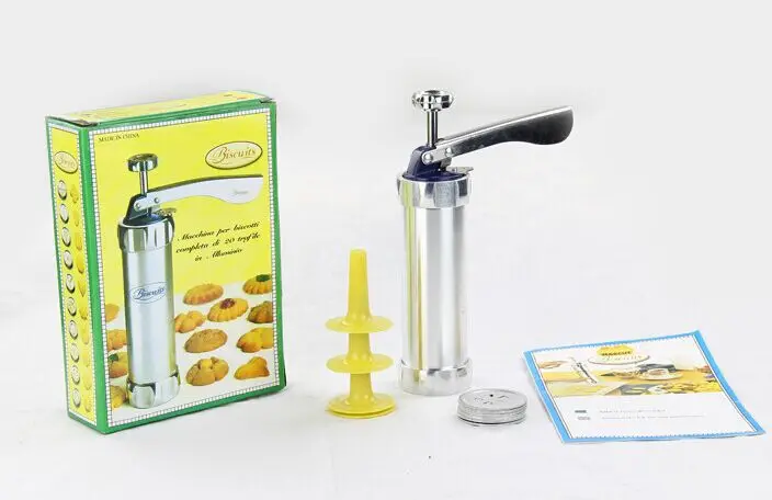 

Baking tool cookie aluminum alloy mold gun framed flower gun barrel 20 piece flower cookie machine
