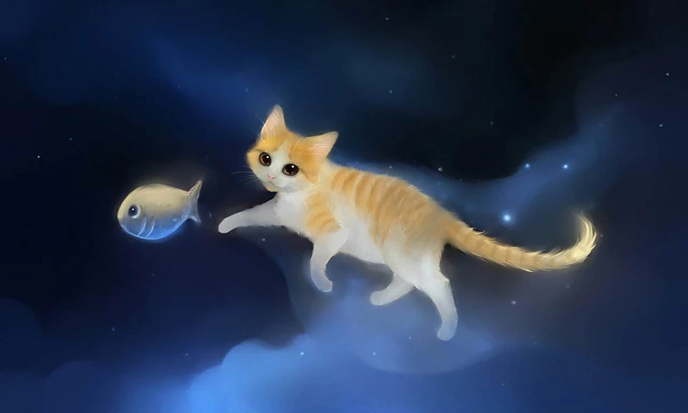 Новинка рукоделие алмазная картина с животными кот и рыба звездное небо сделай