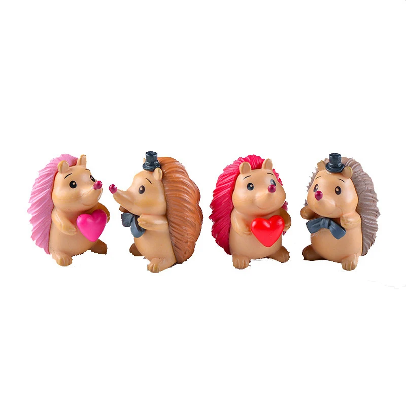 1 шт. Случайная Доставка микро пейзаж в форме сердца Ежик украшения милые