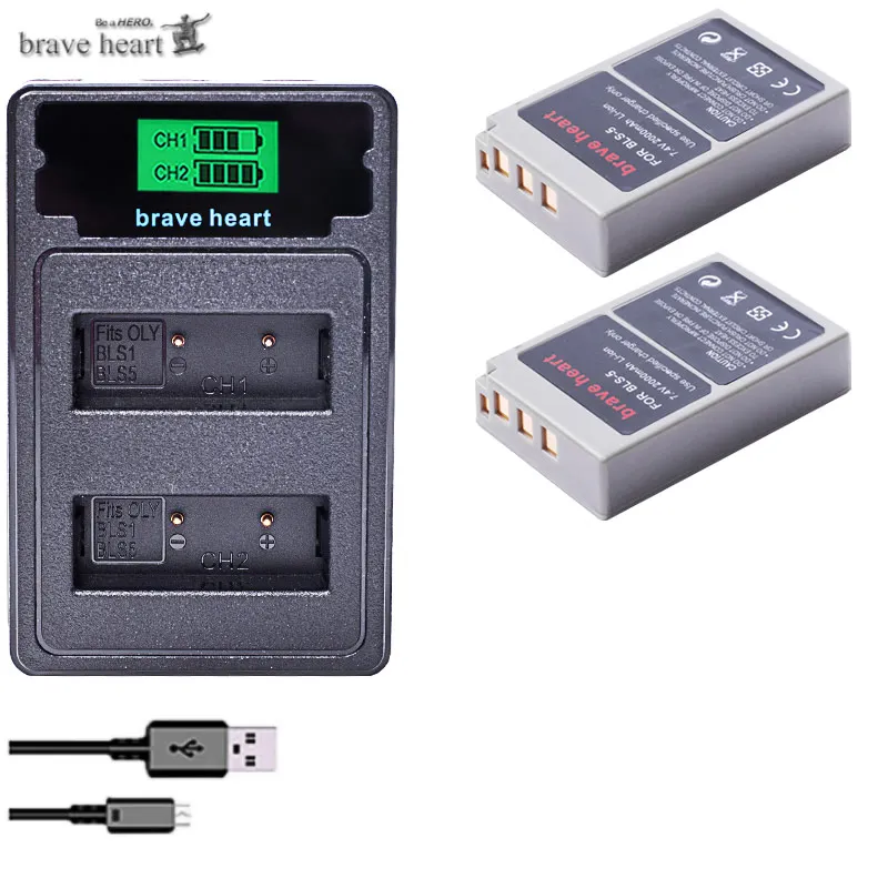 TYPE C двойной Зарядное устройство + bls 50 BLS 5 BLS5 Bls50 Батарея для цифровой камеры Olympus OM