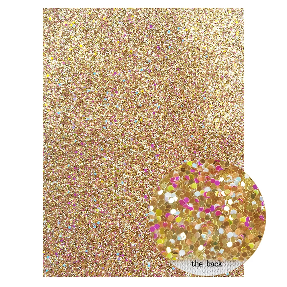 

QIBUMAY 22*30cm Thicker Faux Leather Sheets Chunky Glitter Fabric Golden Purple PU Leather A4 DIY Earring Hairbow Accessories