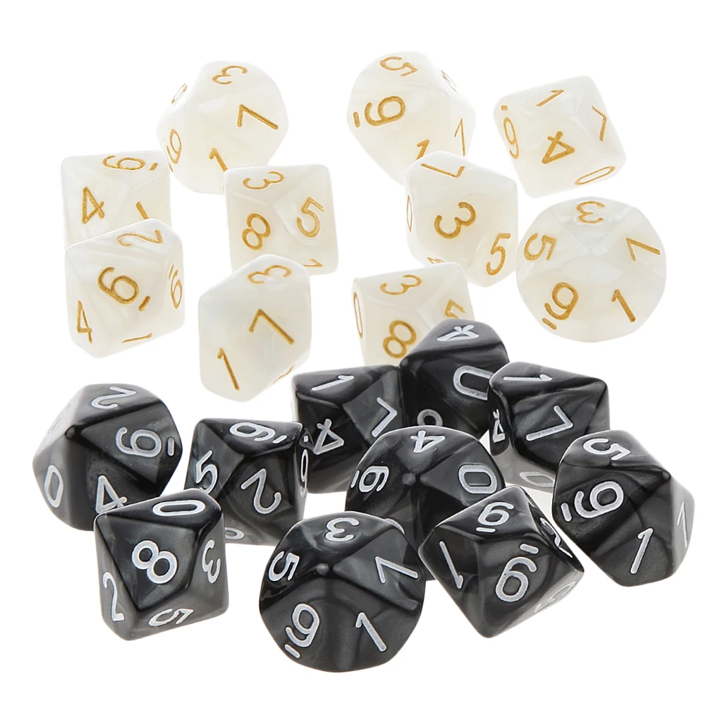 20x22 мм десятисторонняя игральная кость D10 для игры в подземелья D &amp TRPG ролевые