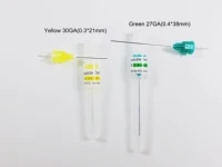 dental disposable delivery syringe needles injection tip 100pcsbox green yellow