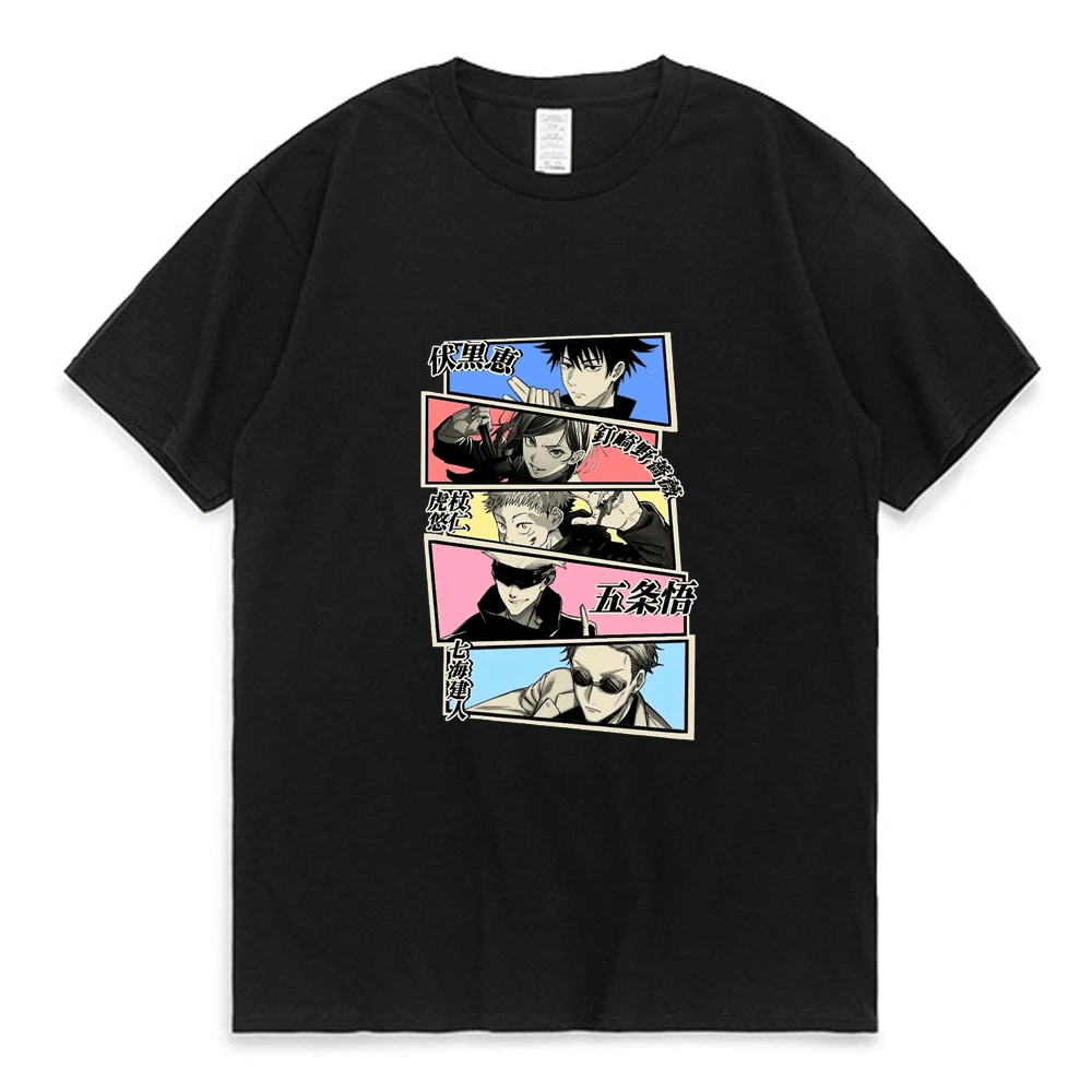 

Anime Men's T Shirt Jujutsu Kaisen Gojo Satoru Yuji Itadori Print TShirt Male Japanese Streetwear T-shirts Short Sleeves Unisex