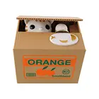 Коробка для монет в виде панды, Детская копилка, автоматизированная Копилка в виде кошки, кражи, копилка для денег, игрушка, подарок для детей, копилка для монет, коробка для денег