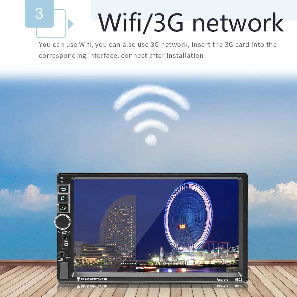 2 DIN MP5 Автомобильный плеер Android 7 ''сенсорный экран HD 1080P автомобильное радио