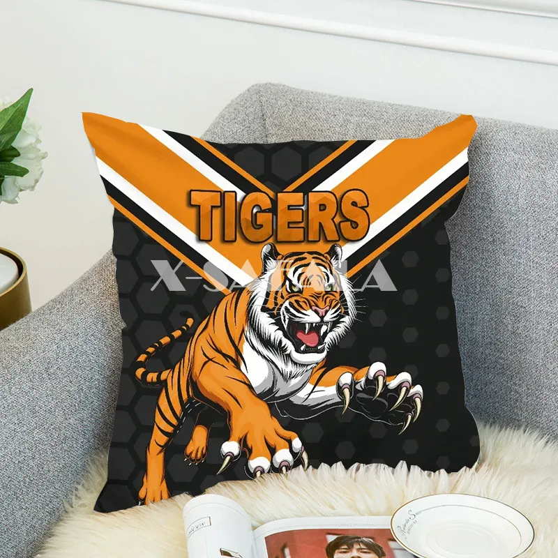 

Australia TIGERS WESTS INDIGENOU 3D Print Pillow Cover Sofa Bed Home Decor Pillowcase Bedroom Cushion Cover For Home Car Couch-3