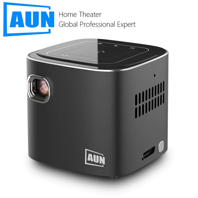 Мини-проектор AUN 120 дюймов X4 Android 7 1 WIFI Bluetooth значение Портативный Светодиодный