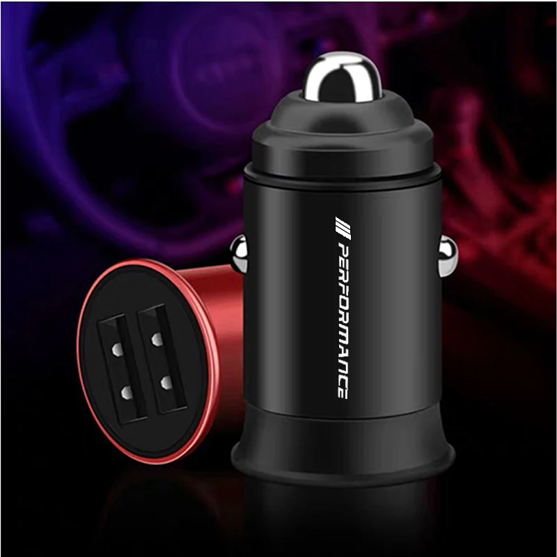 3 1a алюминиевое автомобильное зарядное устройство с двумя USB-портами