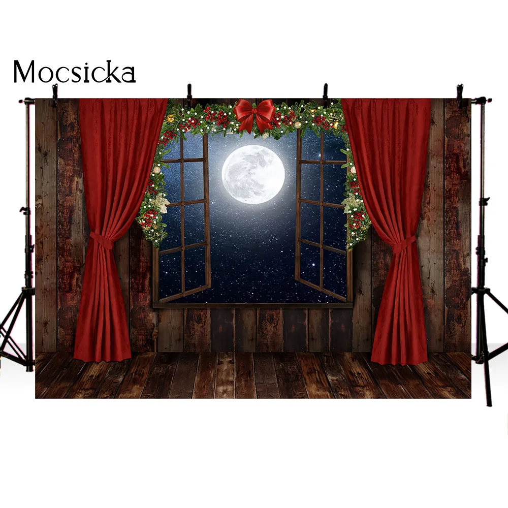 Фон с рождественской игрушкой медведем для фотосъемки камина Рождественская
