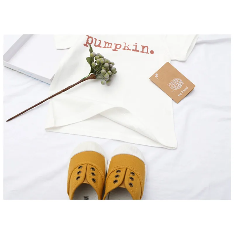 

Unisex Short Sleeve Letter T Shirt Children Cotton 2020 New Baby Boy Clothing Summer Tops For Girls Clothes camisetas