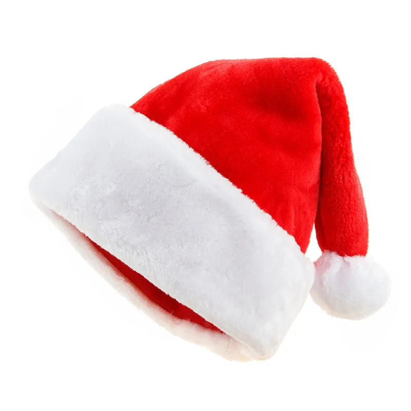 

Luxurious Plush Christmas hats thickened Plush Christmas hats top Santa Claus hats Christmas decorations