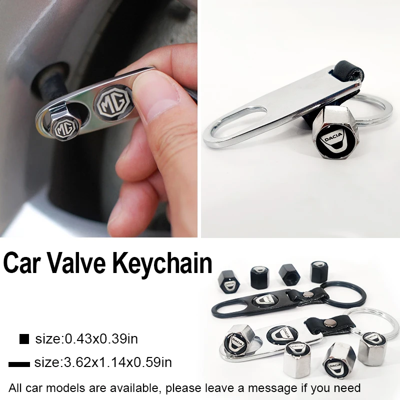 

1set Car Wheel Case Tire Valve Caps Covers with Keychain for Nissan Qashqai J10 J11 350z Micra D40 Cefiro A31 Car Accessories