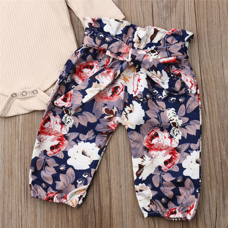 Newborn Baby Girls Cotton Long Sleeve Romper Printing Pants Outfit Clothes AU | Детская одежда и обувь
