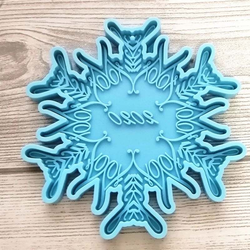 

DIY Keychain Casting Silicone Mould Crafts Polymer Clay Jewelry Making Tool Snowflake Coaster Epoxy Resin Mold