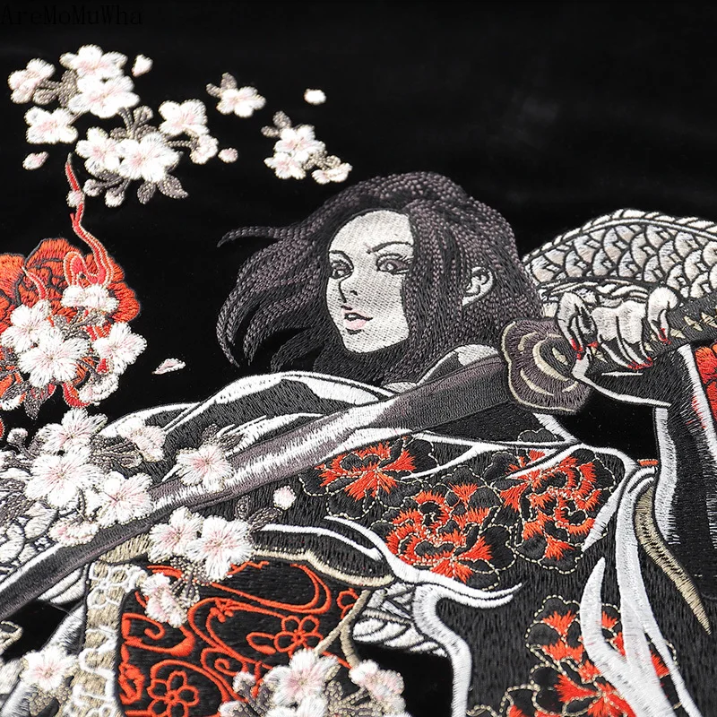 New Embroidery Yokosuka Cotton-padded Sword Girl Men's Women's Couples Japanese Brand Retro Rock Cotton-padded Clothes M-3XL