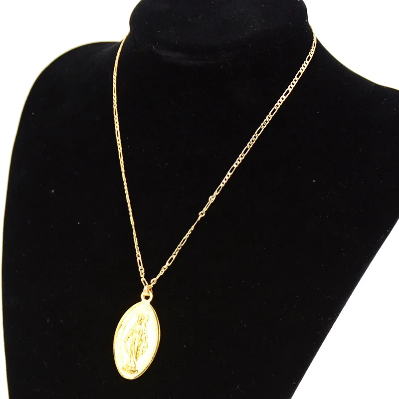 Ювелирные изделия ожерелье Дева Мария подвеска с Мадонной металлическая цепочка