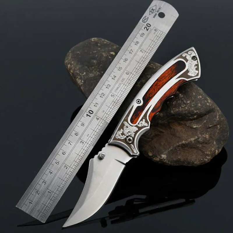 Карманный пружинный стальной вспомогательный спасательный военный складной нож