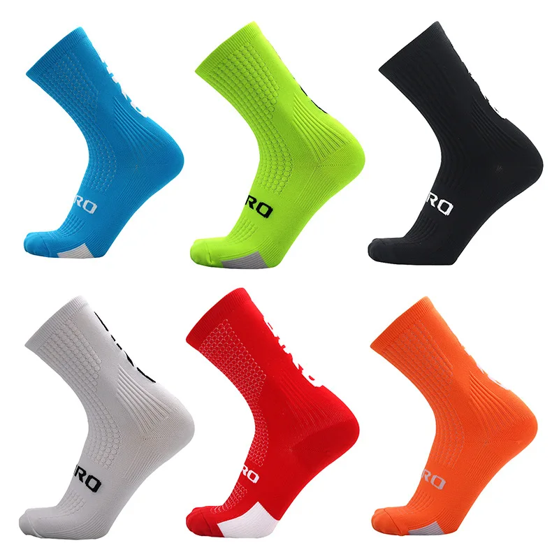 Носки велосипедные мужские носки для бега походные спортивные футбольные баскетбольные носки унисекс Компрессионные носки 8 цветов до кол...