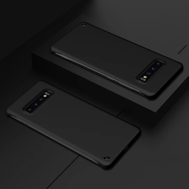 Тонкий Жесткий ПК Безрамное чехол для телефона для samsung Galaxy S9 S10 плюс S10e Примечание 10+ A10 A20 A30 A40 A50 A70 A7 A750 резиновый матовый чехол