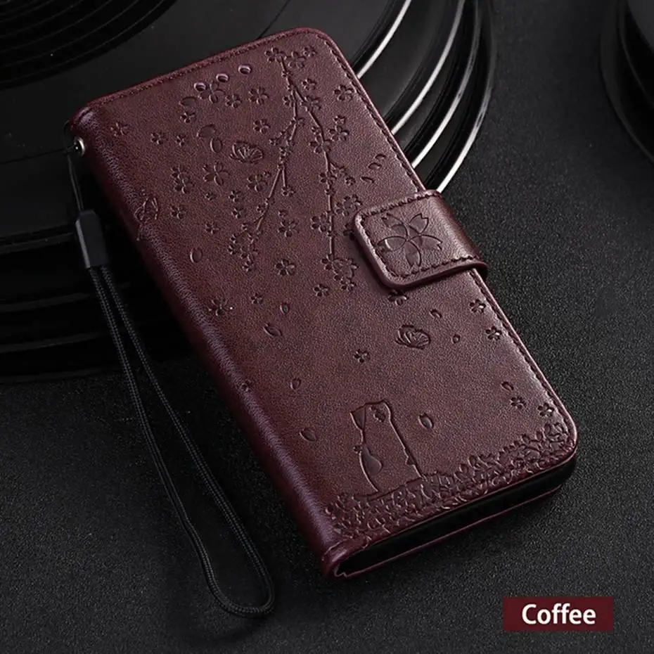 Brown Брендированный флип-чехол из кожи для samsung Galaxy S10 e S8 S9 плюс A10 A20 A30 A40 A50 S A80 A70 M10 20 A6 A7 A8 бумажник чехол Capa - Цвет: Brown