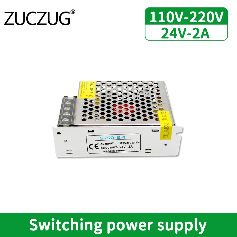 

24V 2A Single Switching Power Supply 48W Transformer 220v To 24v Power Source Ac To Dc Led Driver Power Supply for Led Strip