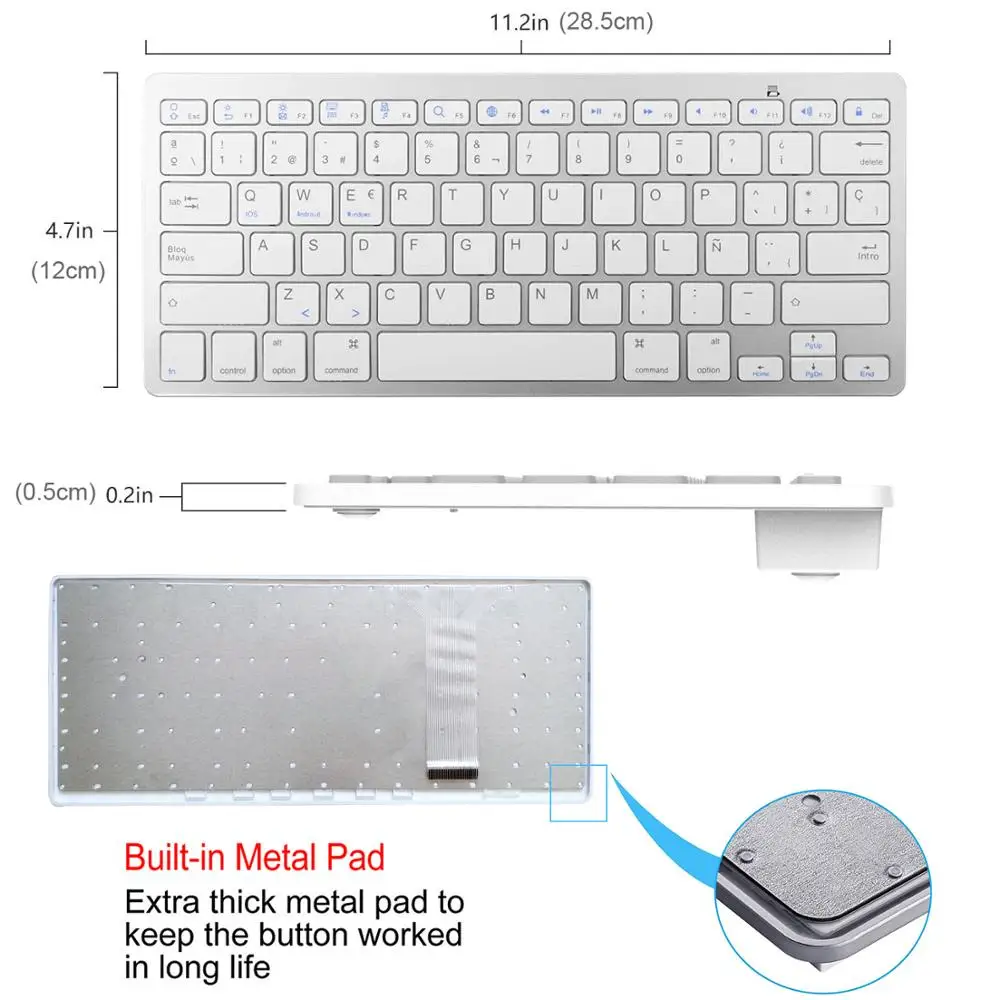Беспроводная клавиатура teclado для Mac iPad iPhone iOS Android Windows Smart TV|Клавиатуры| |