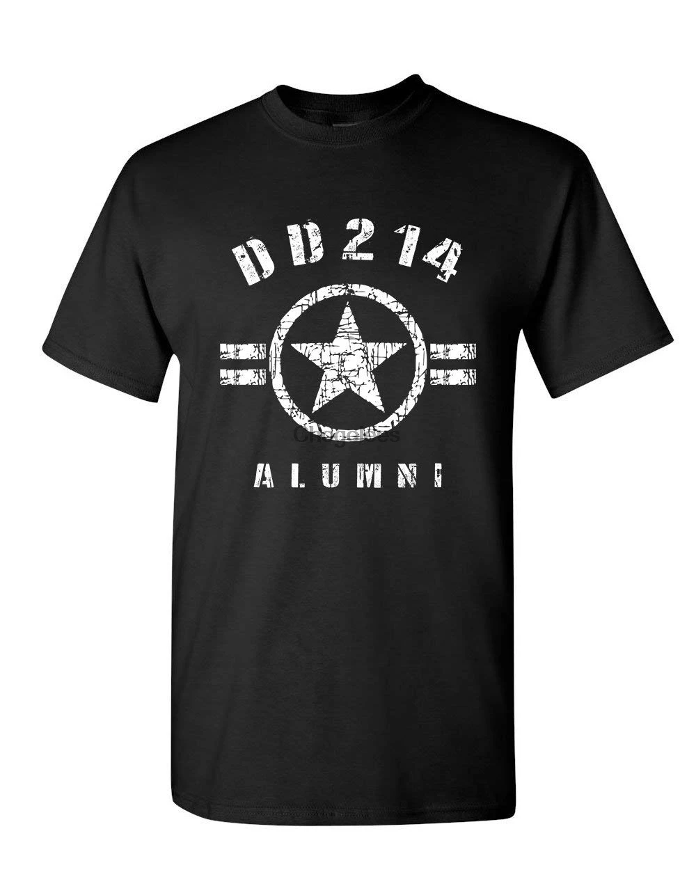 Мужская футболка DD214 с изображением выпускного из алюминия военная служба
