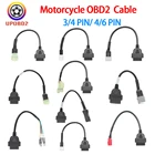 OBD2 разъем, кабели для мотоциклов, мотоциклов, OBD 2 Удлинительный кабель для Harley 46Pin для YAMAHA 34Pinдля HONDA For K + CAN кабель