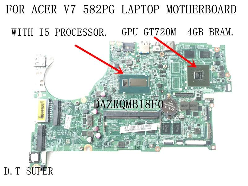 Быстрая доставка материнская плата DAZRQMB18F0 для ноутбука ACER системная с