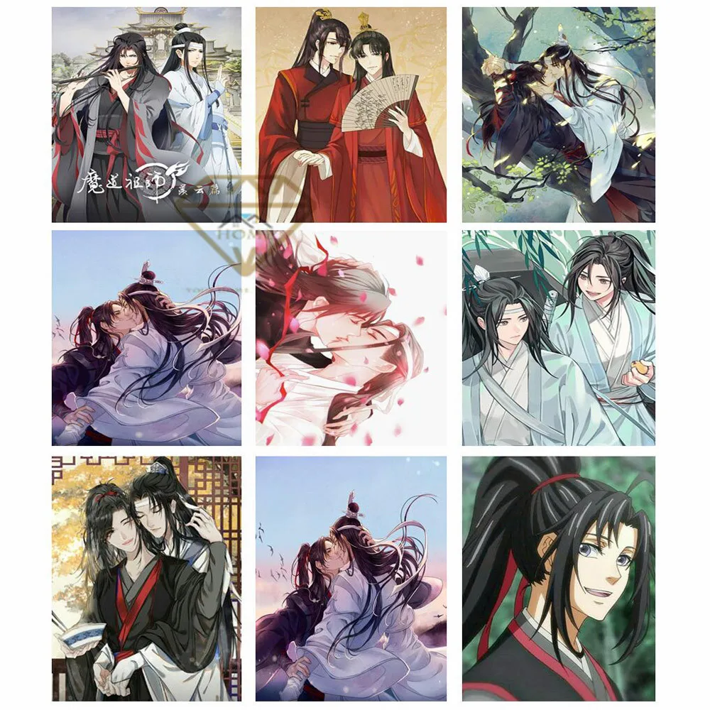 Анимация Волшебная алмазная живопись дао ЦЗУ 5D Wei Wuxian Blue Wang Ji Алмазная Вышивка