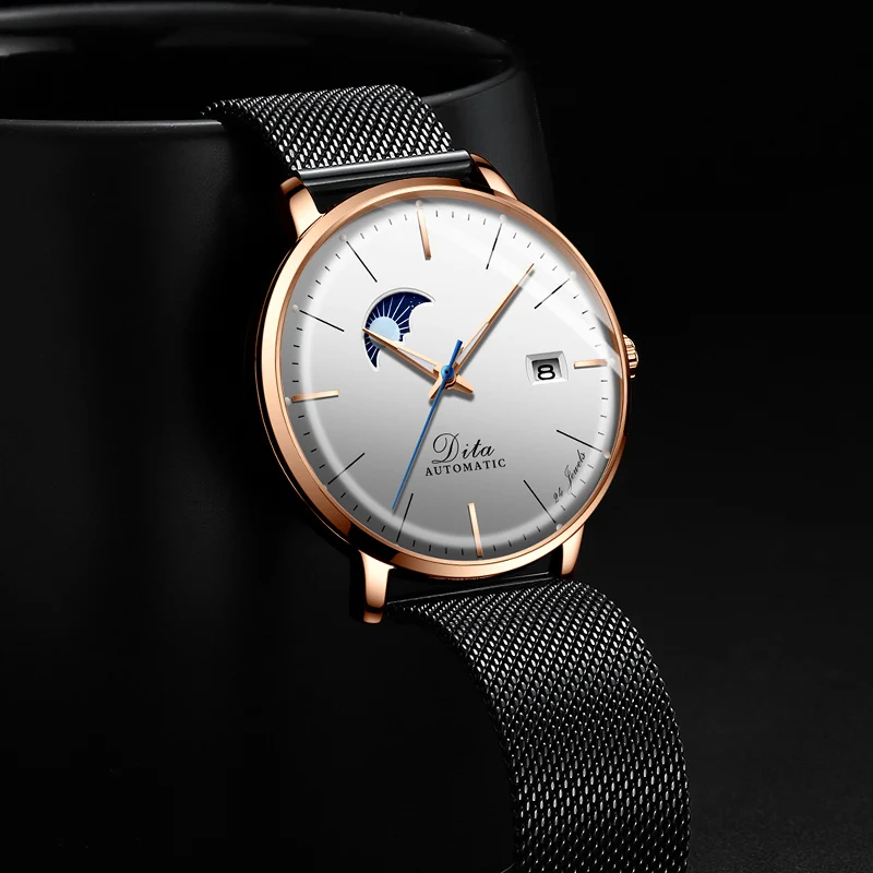 

2020 DITAWATCH Top Brand Luxury Mens Watch Men Automatic Chronograph Quartz Watches Gold Sports Wristwatches Relogio Masculino