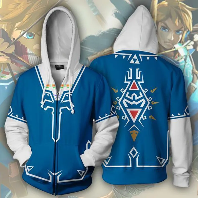 Для детей от 3 до 14 лет Детские толстовки с капюшоном Hyrule Фэнтези дыхание дикой