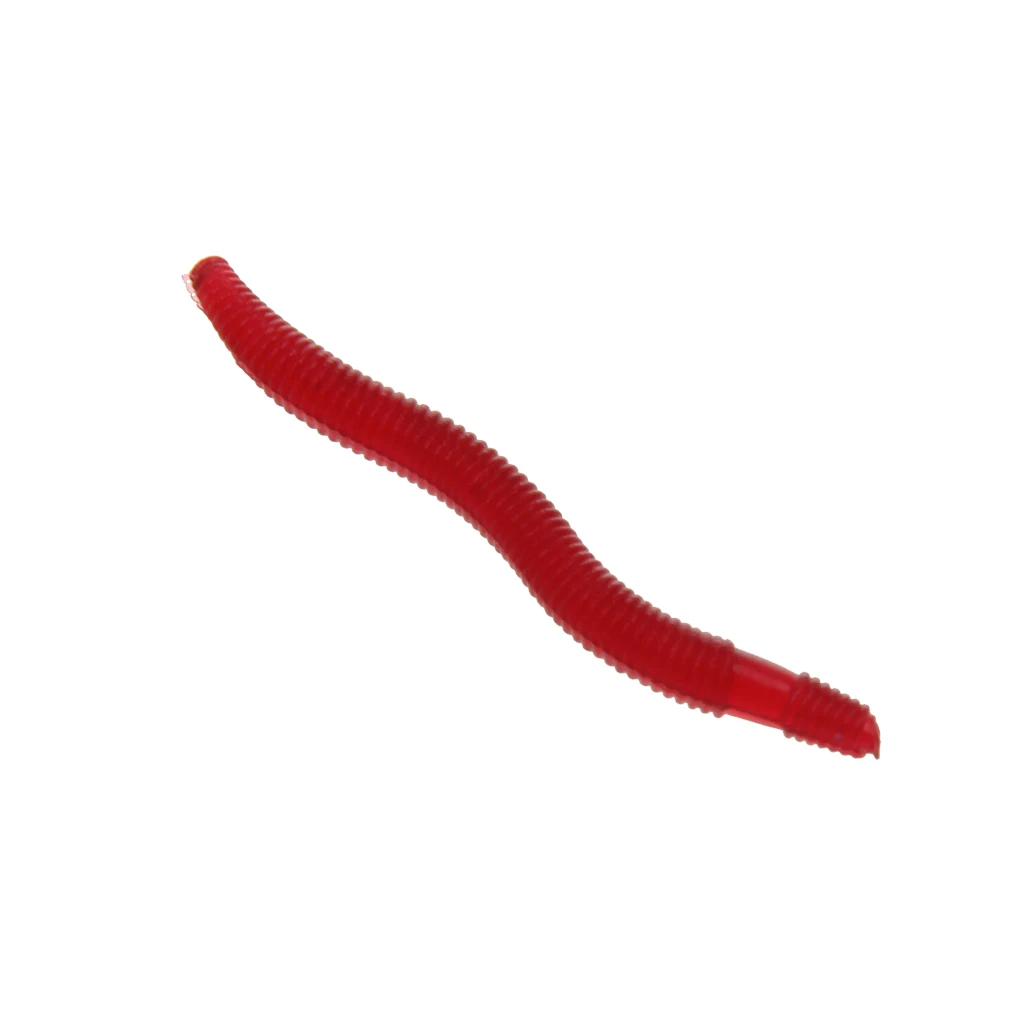 50 шт. красные мягкие земные Червячные приманки резиновые черви рыболовные 1 77