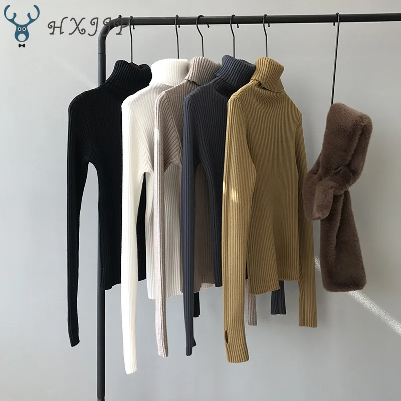 Новинка 2019 зимний женский свитер с высоким воротом корейский компьютерный