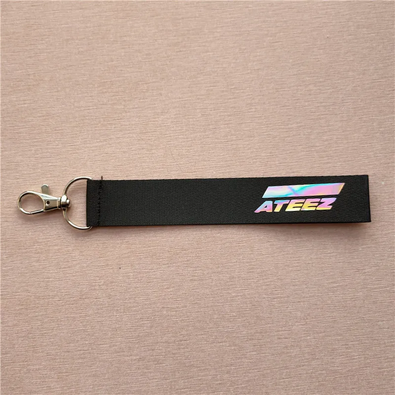 Лазерный шнурок Kpop Ateez брелок для ключей на цепочке ATEEZ подвеска высокого