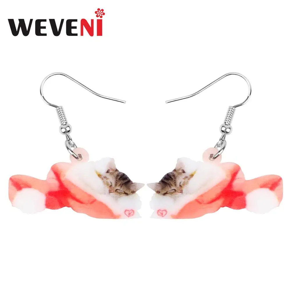 WEVENI Акриловая Рождественская шляпа короткошерстая кошка котенок