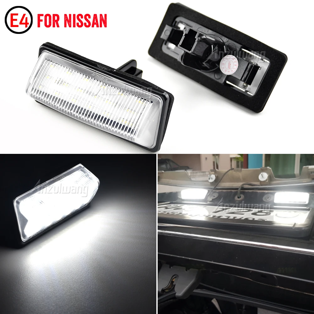 

2pcs Led License Number Plate Light Lamps For Nissan X-Trail T32 NV1500 NV2500 NV3500 Murano Altima Maxima Rogue Pathfinder