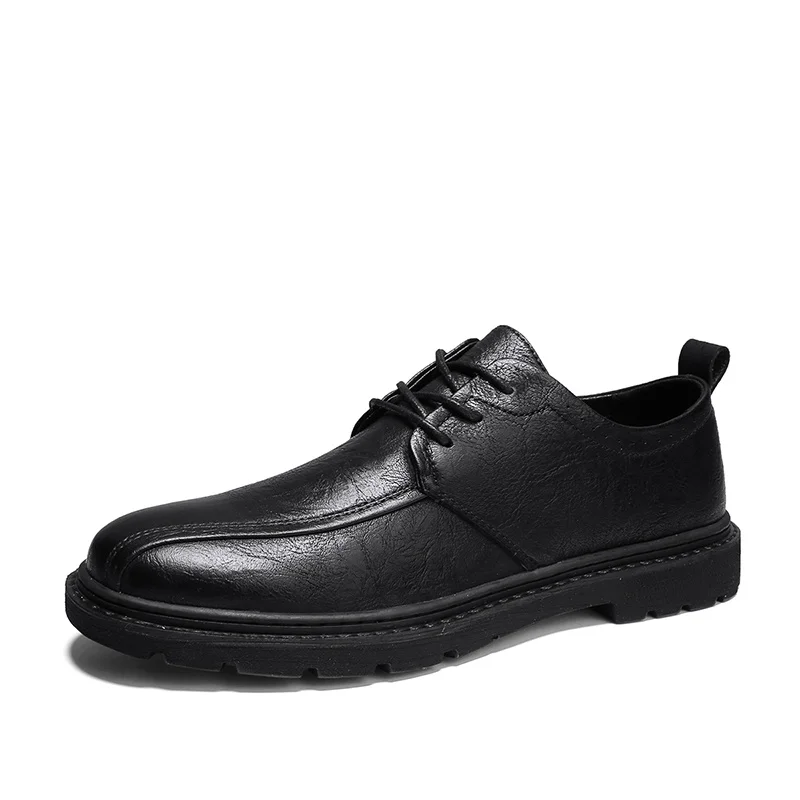 

Business Men Leather Shoes Man Dress Classic Style Flats Brown Black Lace Up Shoe for Men Oxford Shoes 2020