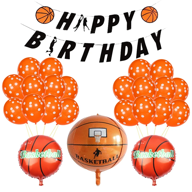 1 комплект баскетбол шары спортивные Dunk Happy баннеры для дня рождения Детские