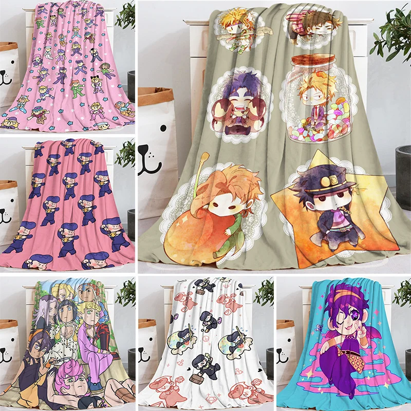

Одеяло JoJo's невероятные приключения японское аниме Фланелевое постельное белье мягкое тонкое одеяло домашнее декоративное покрывало для о...