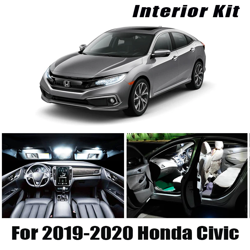 9x Canbus безошибочный светодиодный светильник для интерьера комплект Honda Civic