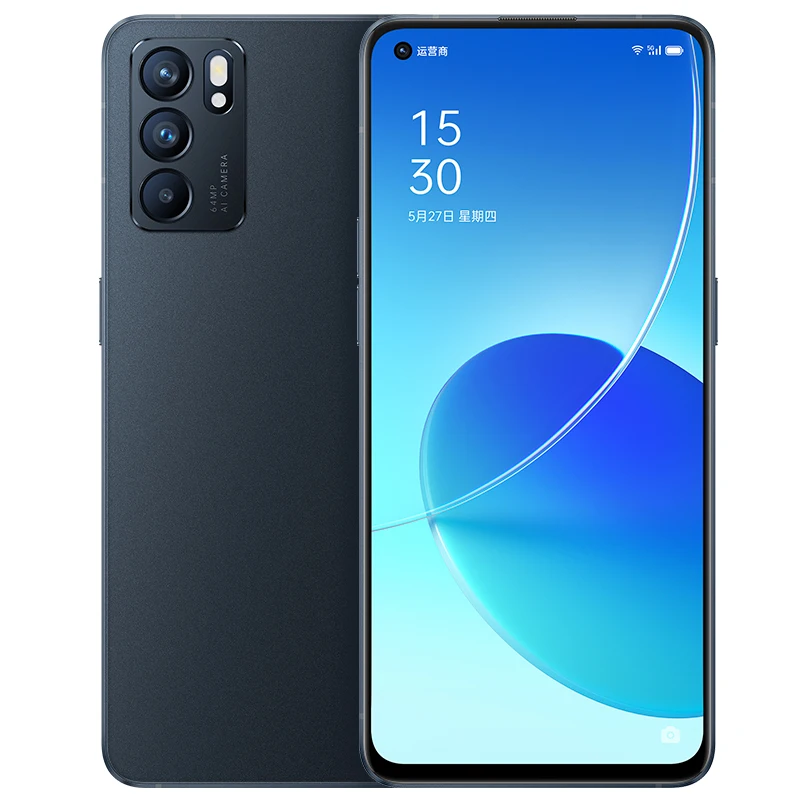 В наличии Oppo Рено 6 смартфон Dimensity 900 Android 11 0 Face ID 43 &quot90 Гц 64.0MP Экран отпечатков
