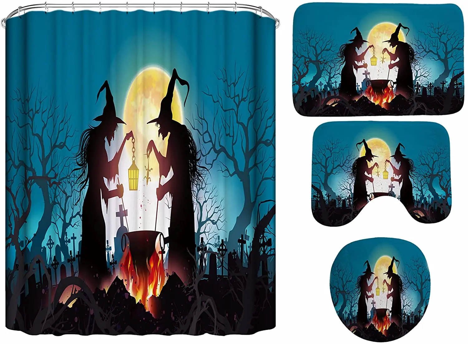 4 шт. декоративные занавески Кошмар перед Рождеством | Дом и сад